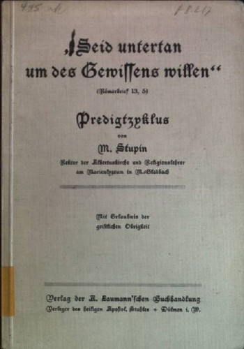 Seid untertan des - "seid,
